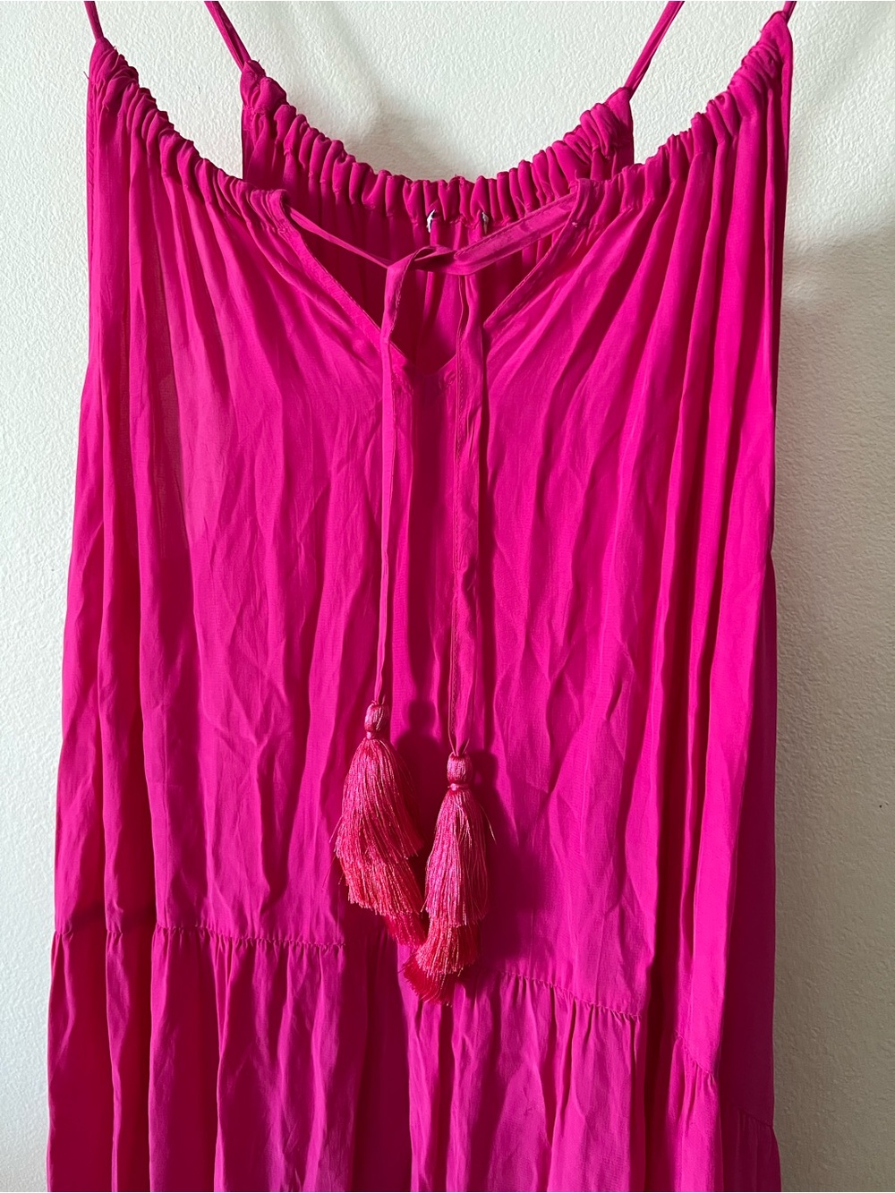 Tommy Bahama Colorblock Midi Tiered Dress in Pink Maui Size XL 16 / 18 - Picture 5 of 14